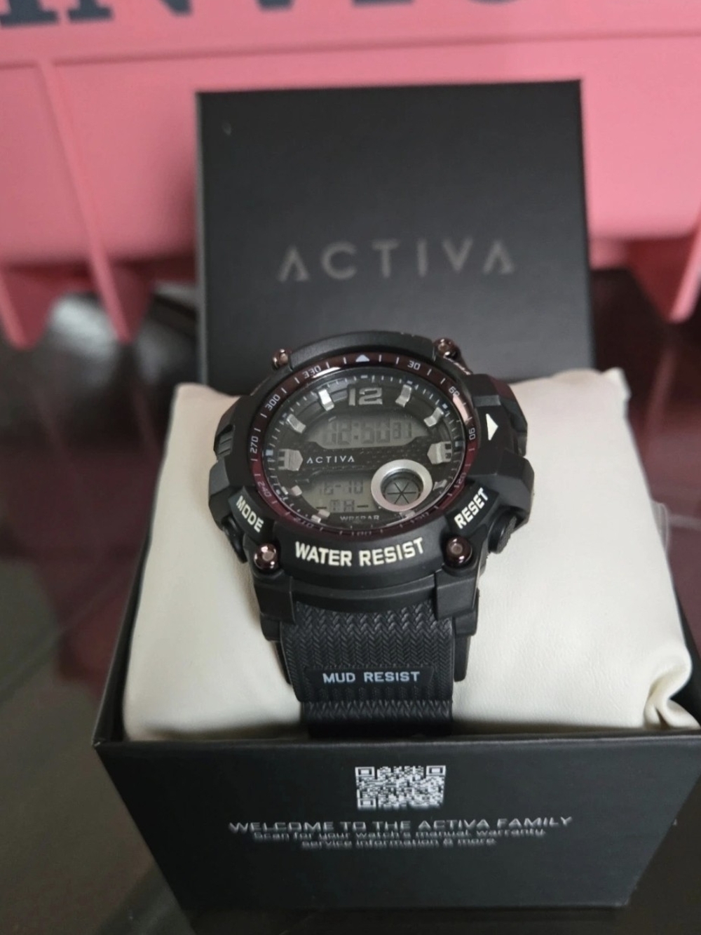 ACW533-001 Activa X By Invicta Black Digital  Essentials Unisex Black Watch